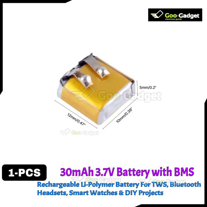 30/60/600mAh%203.7V%20Rechargeable%20Li-Polymer%20Bluetooth%20Headphone%20Battery%20%E2%80%93%20For%20TWS,%20Smartwatches,%20Bluetooth%20Headsets%20&%20More%20Mini%20Bluetooth%20Headset%20Battery%20%7CAirDots%20Replacement%20Battery,%20Bluetooth%20battery,%20TWS%20battery%20-%20Image%202