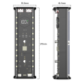 21700 DIY Power Bank Case Supports 4x21700 Batteries PD20W Powerbank Case LED Screen Transparent Battery Storage Shell A.