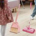 Mop Little Housekeeping Helper Set Mini Broom with Dustpan Children Sweeping House Cleaning Toy Set.