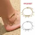 Double chain Star [Payel)anklet for women.