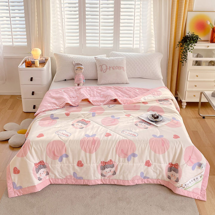 100%25Inside%20and%20Outside%20Cotton%20Summer%20Quilt%20Airable%20Cover%20Summer%20Blanket%20Pure%20Cotton%20Double%20Single%20Machine%20Washable%20Summer%20Thin%20Quilt%20Core%20-%20Image%202