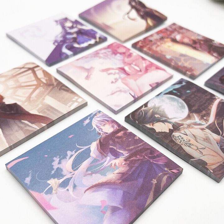 Anime%20Game%20Genshin%20Impact%20Sticky%20Notes%20Jujutsu%20Kaisen%20Square%20Notepad%20Papers%20Memo%20School%20Supplies%2040pcs%20-%20Image%203