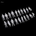 4x20Pieces 1/50 Scale Unpainted Model People Architectural Mini Figures Kit.