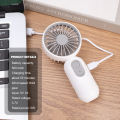 USB Mini Fan Three Speed Regulation Portable Fans Low-Noise Silent Strong Wind Power Battery Power Supply 1Set.