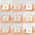 Fashion Jewelry Set Women Non Tarnish 18K Gold Stainless Steel Heart Pendant Necklace And Earrings Set For Couple Gift. 
