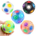 Creative Magic Rainbow Puzzle Ball Fidget Anti Stress Toys for Children Adult Stress Relief Colors Matching Ball Fun Games Gifts.
