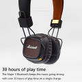 Original Marshall MAJOR II 2 Wireless/Wired Headphones Deep Bass/40mm Dynamic Drivers Portable Foldable Sports Bluetooth Headset.