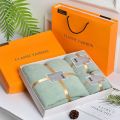 Coral Fleece Towels Three-Piece Business Gift Opening Gift Company Gift Present Bath Towel Set. 