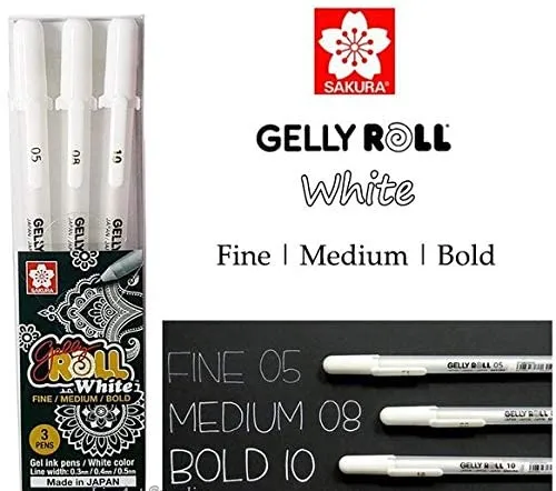 Sakura%20Gelly%20Roll%20Pen%20White%20%20Fine%20Medium%20Bold%203%20Pen%20Set%20-%20Image%203