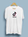 TikTok White Jersey T-Shirt For Men.