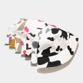 New Fashion Black We Cow Pattern Bucket Hats Fisherman Caps for Women Gorras Summer Women Panama Autumn Lady Outdoor Sun Cap.