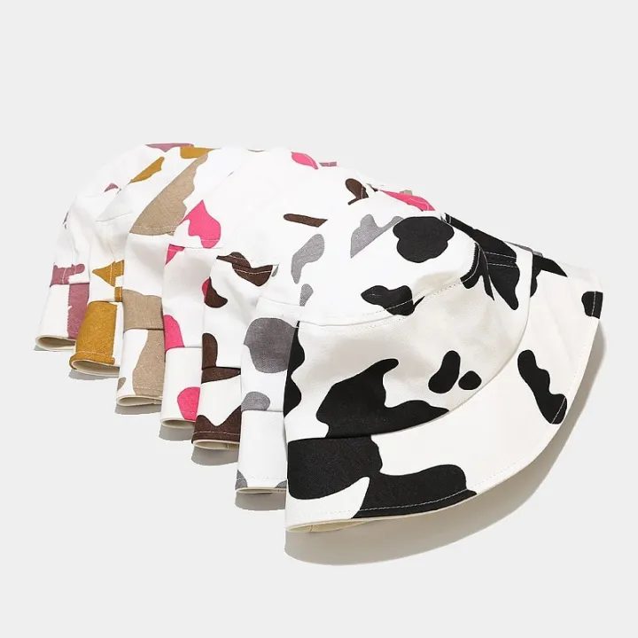 New%20Fashion%20Black%20We%20Cow%20Pattern%20Bucket%20Hats%20Fisherman%20Caps%20for%20Women%20Gorras%20Summer%20Women%20Panama%20Autumn%20Lady%20Outdoor%20Sun%20Cap%20-%20Image%205