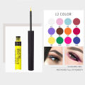 HANDAIYAN 12 Colors Matte Liquid Eyeliner Set Rainbow Colorful Neon Eyeliner Pencil Pigmented Waterproof Smudgeproof Long Lasting Gel Eye Liner Christmas Makeup Gift Kit for Women Set A. 