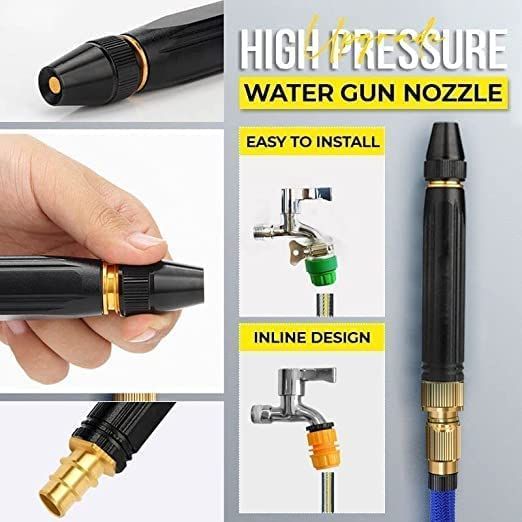 New Nozzle Water Spray Gun, Car Wash Nozzle, High Pressure Nozzle Spray Water Gun, Water Jet Hose Nozzles Pipe For Gardening, Bike,Car Wash,Window Cleaning