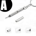 Mini Glasses Screwdriver Sunglasses House Keeping Keychain Ring Straight Cross Screwdriver Phone Watch Repair Tool 1PC.