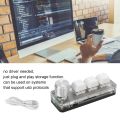 Gaming Keyboard, Mini Keypad Portable 3 Key White for Laboratory.