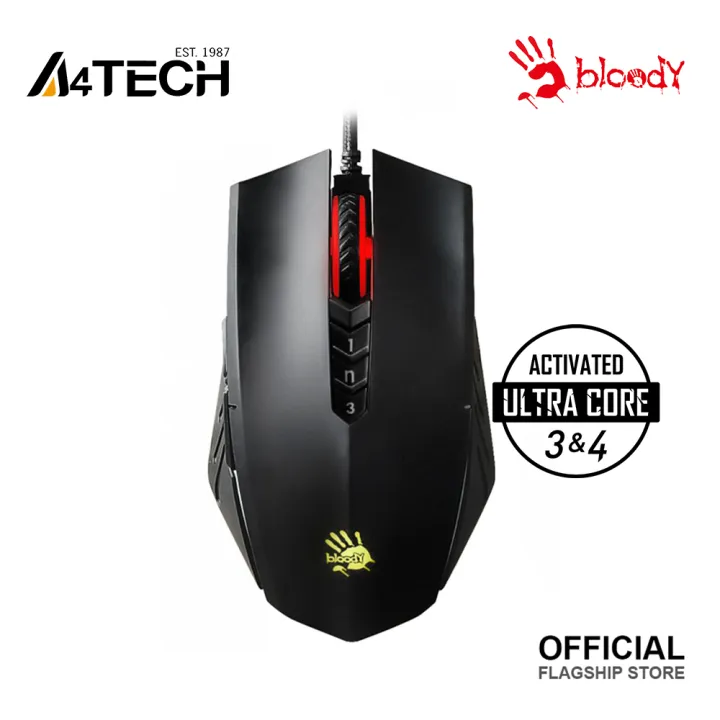 A4TECH%20Bloody%20A70%20Light%20Strike%20Gaming%20Mousee%20-%20Neon%20Backlit%20-%206200%20CPI%20-%20Built-In%20160K%20Memory%20-%20Ambidextrous%20Fit%20(Pre%20Activated%20Ultra%20Core%203%20&%204)%20-%20Image%202