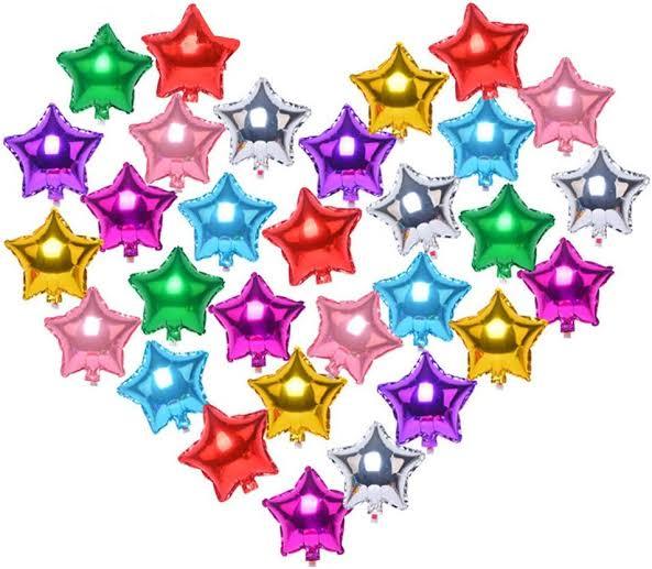 Small size star foil balloons (5pcs)