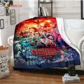 Hot Movie Stranger Things Blanket Cover Cartoon Flannel Blankets for Beds Sofas Warm Bed Sheet Soft Bedding Room Decor Fans Gift. 