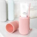 2 Pack Toothbrush Holder | Toothbrush Box | Capsule Shape Toothpaste Holder | Brush Holder for Travel | Plastic Brush Holder | Bathroom Toothbrush Kit | Multicolor. 