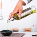 Kitchen Oil Jar Glass with Steel Cover Body 500ml. 