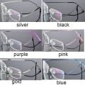 Flexible Memory Metal Rimless Eyeglasses Frame Glasses Optical Frame Alloy women Men Ultralight Unbreakable Eyeglasses Frameless Frame.