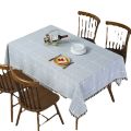 Household Cotton Linen TableclothinsStyle Simple Fabric Plaid New Chinese Style Coffee Table Mat Tablecloth Wear-Resistant Table Cloth Wholesale.