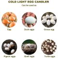 Egg Candler Tester Rechargeable Wireless Cool Light Incubator Candling Lamp with Two Soft Head Fit for All Eggs Type.