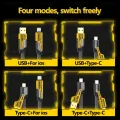 CASIFY CU05 65W 4 in 1 65W Fast Charging Cable USB To Type C PD Cable Fast Charger Mobile Phone Cable 65W Fast Charging Cable Type C to C Usb To C To iPhone Cable.