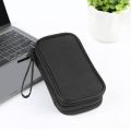 Ogetok Electronics Travel Cord Organizer Bag, Double Layers Travel Cable Storage Carry Case, Water Resistant Small Tech Accessories Pouch for Charger, Power Bank, Mouse, Earphone, SD Card (Black).