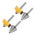 2pcs 1/4 Inch Shank Rabbeting Router Bit with 12 Bearings Set. 