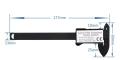 2kinds Black 100mm/150mm LCD Digital Electronic Carbon Fiber Vernier Caliper Gauge Micrometer Measuring Tool.