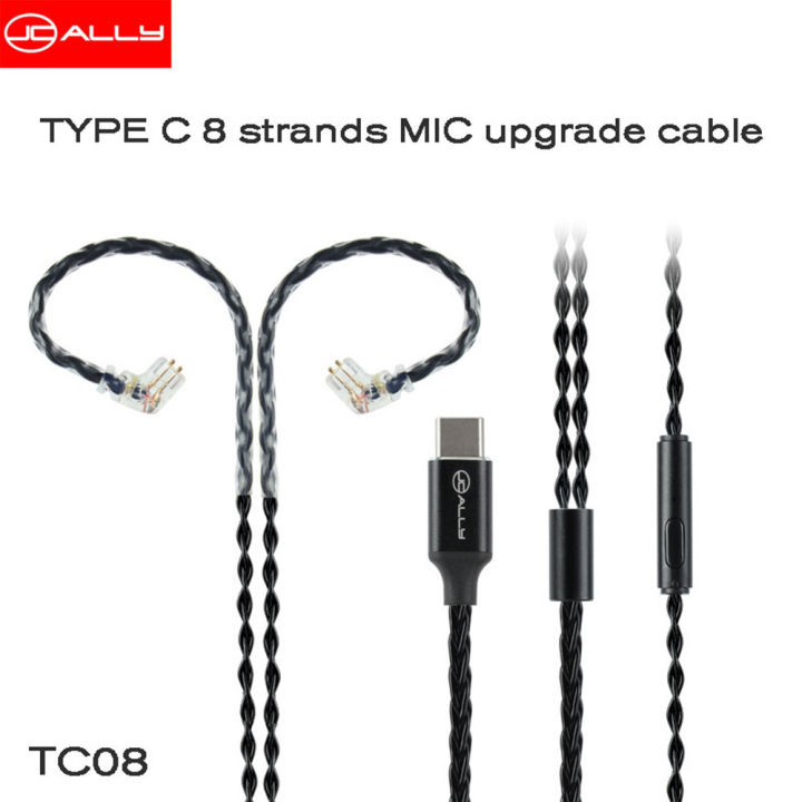 JCALLY%20Black%20TC08%20PRO%20Silver%20Plated%20TYPE-C%20Earphone%20Upgrade%20Cable%20With%20MIC%20MMCX%202Pin%200.75/0.78%20QDC%20for%20KZ%20KBEAR%20TRN%207HZ%20TFZ%20-%20Image%206