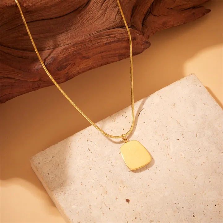 316L%20Stainless%20Steel%20Simple%20Square%20Gold%20Color%20Pendant%20Necklace%20Earring%20For%20Women%20Trendy%20Korean%20Jewelry%20Set%20Holiday%20Gift%20-%20Image%208