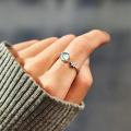 Fidget Rotating Ring Moonstone Star Moon Rhinestone Spinner Ring Adjustable Open Anxiety Stress Relief Ring Gifts For Women Men. 