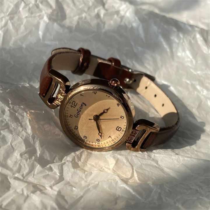 Retro%20exam%20watch%20women's%20student%20ins%20high%20value%20light%20luxury%20british%20small%20fragrance%20small%20dial%20ladies%20quartz%20watch%20-%20Image%202