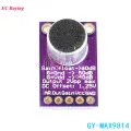 MAX9814 Electret Microphone Amplifier Board Module MIC Auto Gain Max 40dB/50dB/60dB Frequency 2.7V-5.5V With Pins For Arduino. 