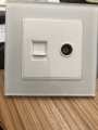 Glass Border TV Dish Computer Internet Wall Socket. 