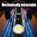 LED Camping Flashlight 1200mAh 10W 800 Lumen USB Rechargeable Tactical Torch with Digital Display ABS.