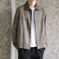 Suede Fabric Jacket Men's New Spring and Autumn Casual Korean Style Fashion Loose All-Matching Lightly Mature Men's Lapel Coat.