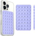 2 Pack Suction Cup Phone Case Mount Double-Sided,Silicon Sticky Phone Stand for iPhone and Android, Hands-Free Strong Grip Holder for Selfies and Videos. 