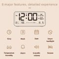 1pc Classic Digital Alarm Clock With LCD Large Time Display Temperature And Humidity In Living Room Bedroom (without Battery). 