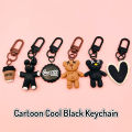 6.3cm/2.48in Cool Black Bear Key Chain Coffee Cup Bottle Cap Rabbit Pendant Car Key Ring Backpack Charms Bag Decor Accessories. 