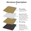 For Easythreed K7 K9 Build Plate Texture Pei Spring Steel 120x120mm Double-sided PEI With Magnetic Base For Mini 3D Printer. 