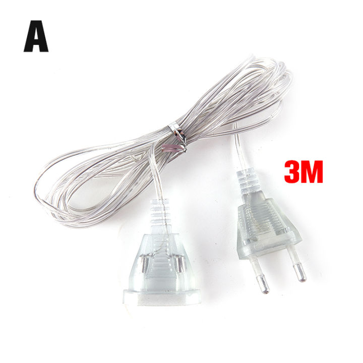 Standard Plug Led Light String Cable Plug Transparent Led light string Extension Standard Power ...