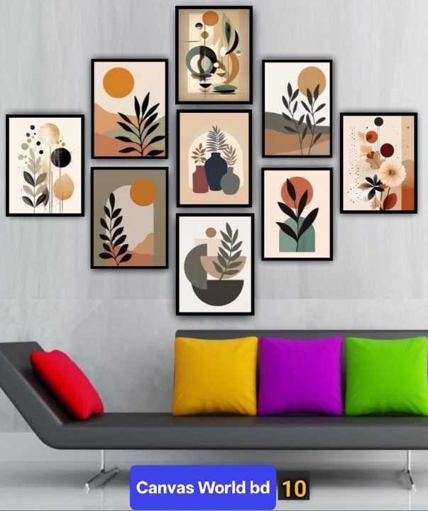 Premium PVC & HD Sticker Wallmate Set – 9pcs Combo