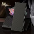 For Samsung Z Fold5 Fold3 Mobile Phone Case W23 Folding Screen Flip Kevlar Carbon Fiber Pattern Protective Cover. 