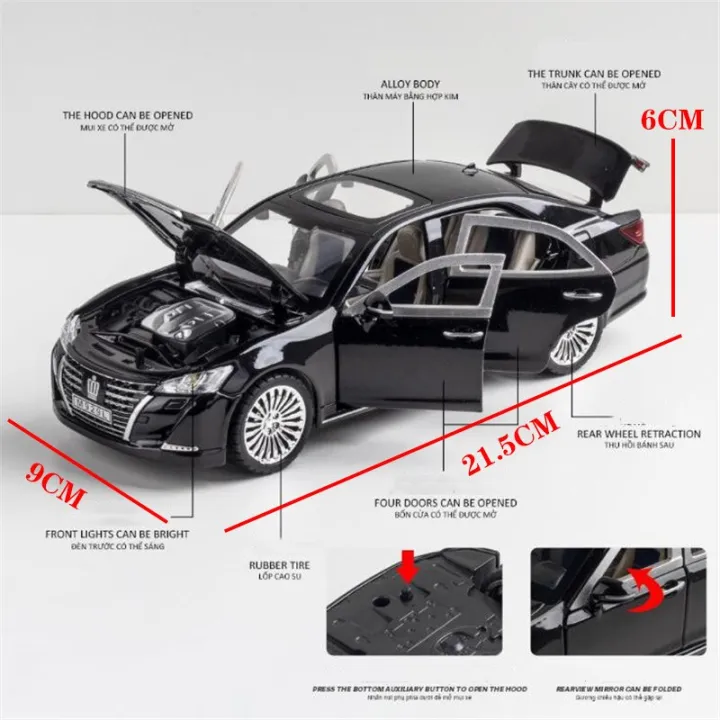 1:32%20Toyota%20Crown%20Die%20Cast%20Alloy%20Car%20Toy%20Vehicles%20Metal%20Car%206%20Doors%20Open%20Model%20Car%20Sound%20Light%20Toys%20For%20Gift%20-%20Image%204