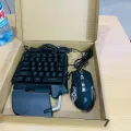 One-Handed Keyboard RGB Gaming Mouse + Gaming Keyboard Kit 35 Keys LED Left Hand Mini Keypad for Mobile Game. 