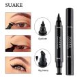 2 in 1 Stamp Black Liquid Eyeliner Pen Waterproof Fast Dry Triangle Seal Eye Liner Pencil Cosmetic Double-ended Eyeliner Makeup Cosmetics. 